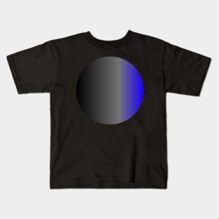 Blue Gradient Moon Kids T-Shirt